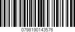 Código de barras (EAN, GTIN, SKU, ISBN): '0798190143576'