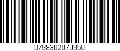 Código de barras (EAN, GTIN, SKU, ISBN): '0798302070950'