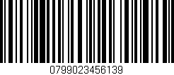 Código de barras (EAN, GTIN, SKU, ISBN): '0799023456139'