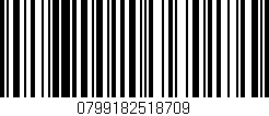 Código de barras (EAN, GTIN, SKU, ISBN): '0799182518709'