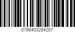 Código de barras (EAN, GTIN, SKU, ISBN): '0799403294207'