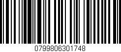 Código de barras (EAN, GTIN, SKU, ISBN): '0799806301748'