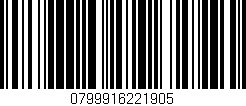Código de barras (EAN, GTIN, SKU, ISBN): '0799916221905'