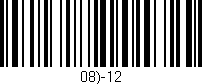 Código de barras (EAN, GTIN, SKU, ISBN): '08)-12'