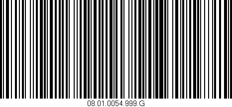 Código de barras (EAN, GTIN, SKU, ISBN): '08.01.0054.999.G'