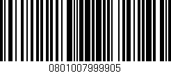 Código de barras (EAN, GTIN, SKU, ISBN): '0801007999905'