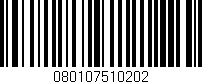 Código de barras (EAN, GTIN, SKU, ISBN): '080107510202'