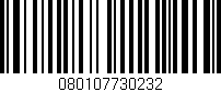 Código de barras (EAN, GTIN, SKU, ISBN): '080107730232'