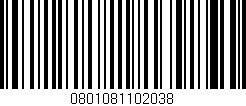 Código de barras (EAN, GTIN, SKU, ISBN): '0801081102038'