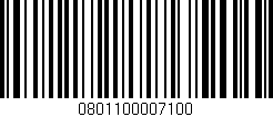 Código de barras (EAN, GTIN, SKU, ISBN): '0801100007100'