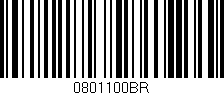 Código de barras (EAN, GTIN, SKU, ISBN): '0801100BR'