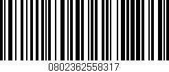 Código de barras (EAN, GTIN, SKU, ISBN): '0802362558317'