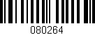 Código de barras (EAN, GTIN, SKU, ISBN): '080264'