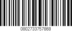 Código de barras (EAN, GTIN, SKU, ISBN): '0802733757868'
