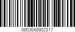 Código de barras (EAN, GTIN, SKU, ISBN): '0803049902017'