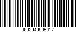 Código de barras (EAN, GTIN, SKU, ISBN): '0803049905017'