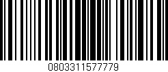 Código de barras (EAN, GTIN, SKU, ISBN): '0803311577779'