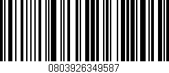 Código de barras (EAN, GTIN, SKU, ISBN): '0803926349587'