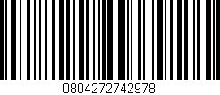 Código de barras (EAN, GTIN, SKU, ISBN): '0804272742978'