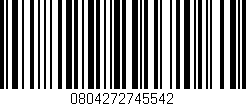 Código de barras (EAN, GTIN, SKU, ISBN): '0804272745542'