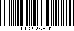 Código de barras (EAN, GTIN, SKU, ISBN): '0804272745702'
