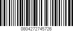 Código de barras (EAN, GTIN, SKU, ISBN): '0804272745726'