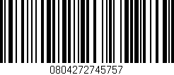 Código de barras (EAN, GTIN, SKU, ISBN): '0804272745757'