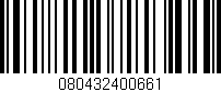Código de barras (EAN, GTIN, SKU, ISBN): '080432400661'