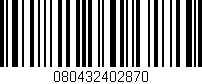 Código de barras (EAN, GTIN, SKU, ISBN): '080432402870'