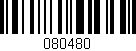 Código de barras (EAN, GTIN, SKU, ISBN): '080480'