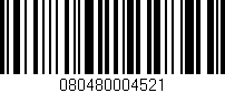 Código de barras (EAN, GTIN, SKU, ISBN): '080480004521'