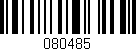 Código de barras (EAN, GTIN, SKU, ISBN): '080485'