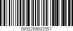 Código de barras (EAN, GTIN, SKU, ISBN): '0805289602057'