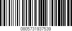 Código de barras (EAN, GTIN, SKU, ISBN): '0805731937539'