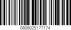 Código de barras (EAN, GTIN, SKU, ISBN): '0806025177174'