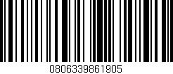 Código de barras (EAN, GTIN, SKU, ISBN): '0806339861905'