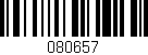 Código de barras (EAN, GTIN, SKU, ISBN): '080657'