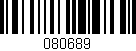 Código de barras (EAN, GTIN, SKU, ISBN): '080689'