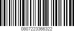 Código de barras (EAN, GTIN, SKU, ISBN): '0807223366322'
