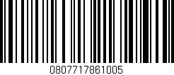 Código de barras (EAN, GTIN, SKU, ISBN): '0807717861005'