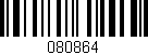 Código de barras (EAN, GTIN, SKU, ISBN): '080864'