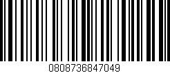 Código de barras (EAN, GTIN, SKU, ISBN): '0808736847049'