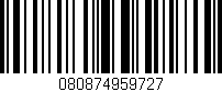 Código de barras (EAN, GTIN, SKU, ISBN): '080874959727'