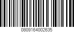 Código de barras (EAN, GTIN, SKU, ISBN): '0809164002635'