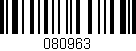 Código de barras (EAN, GTIN, SKU, ISBN): '080963'