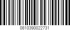 Código de barras (EAN, GTIN, SKU, ISBN): '0810390022731'