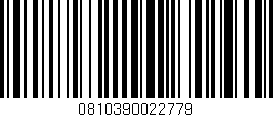 Código de barras (EAN, GTIN, SKU, ISBN): '0810390022779'