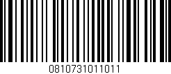 Código de barras (EAN, GTIN, SKU, ISBN): '0810731011011'