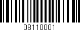 Código de barras (EAN, GTIN, SKU, ISBN): '08110001'