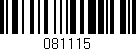 Código de barras (EAN, GTIN, SKU, ISBN): '081115'